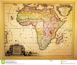 vintage-map-africa-ancient-depicting-th-century-32556042