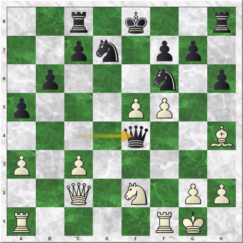 Lilienthal Andor - Capablanca Jose Raul (19...Qxe4 )