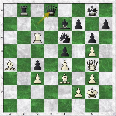 Fischer Robert James - Shocron Ruben (38...Qd8 )