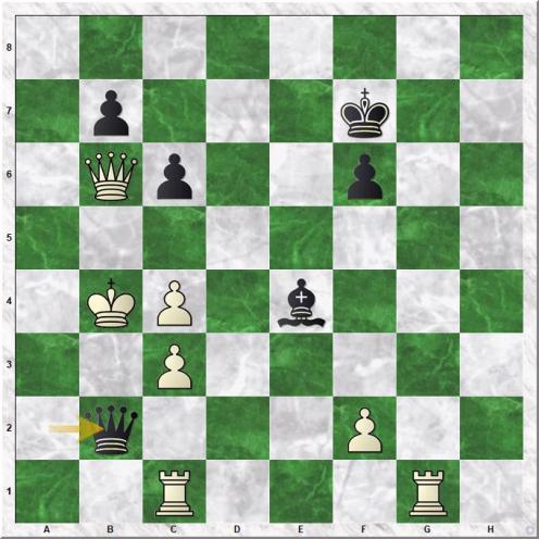 Tartakower Saviely - Euwe Max (42...Qb2+)